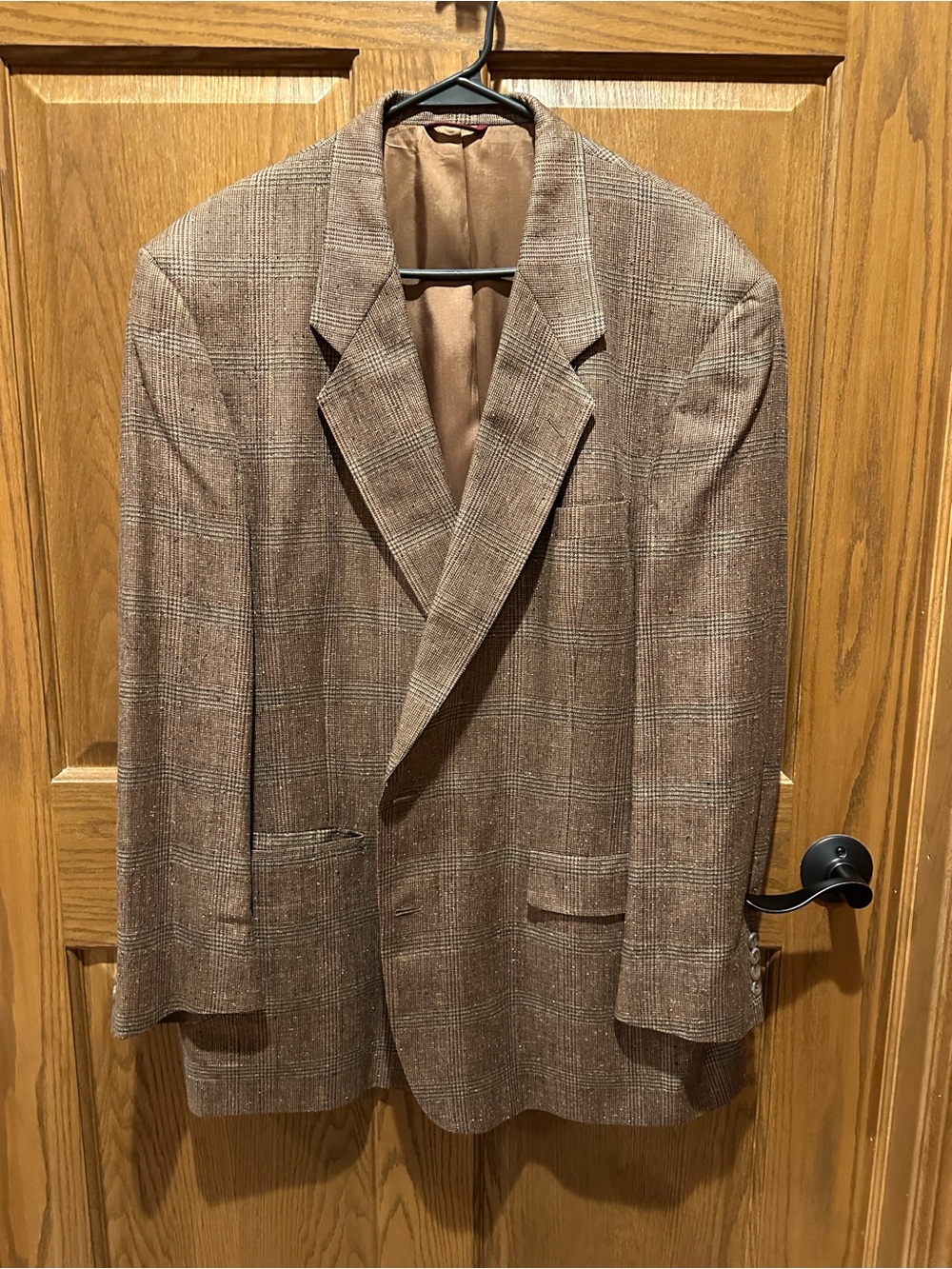 Men's Brown Glen Plaid Sport Coat - Tailored Windowpane Blazer
